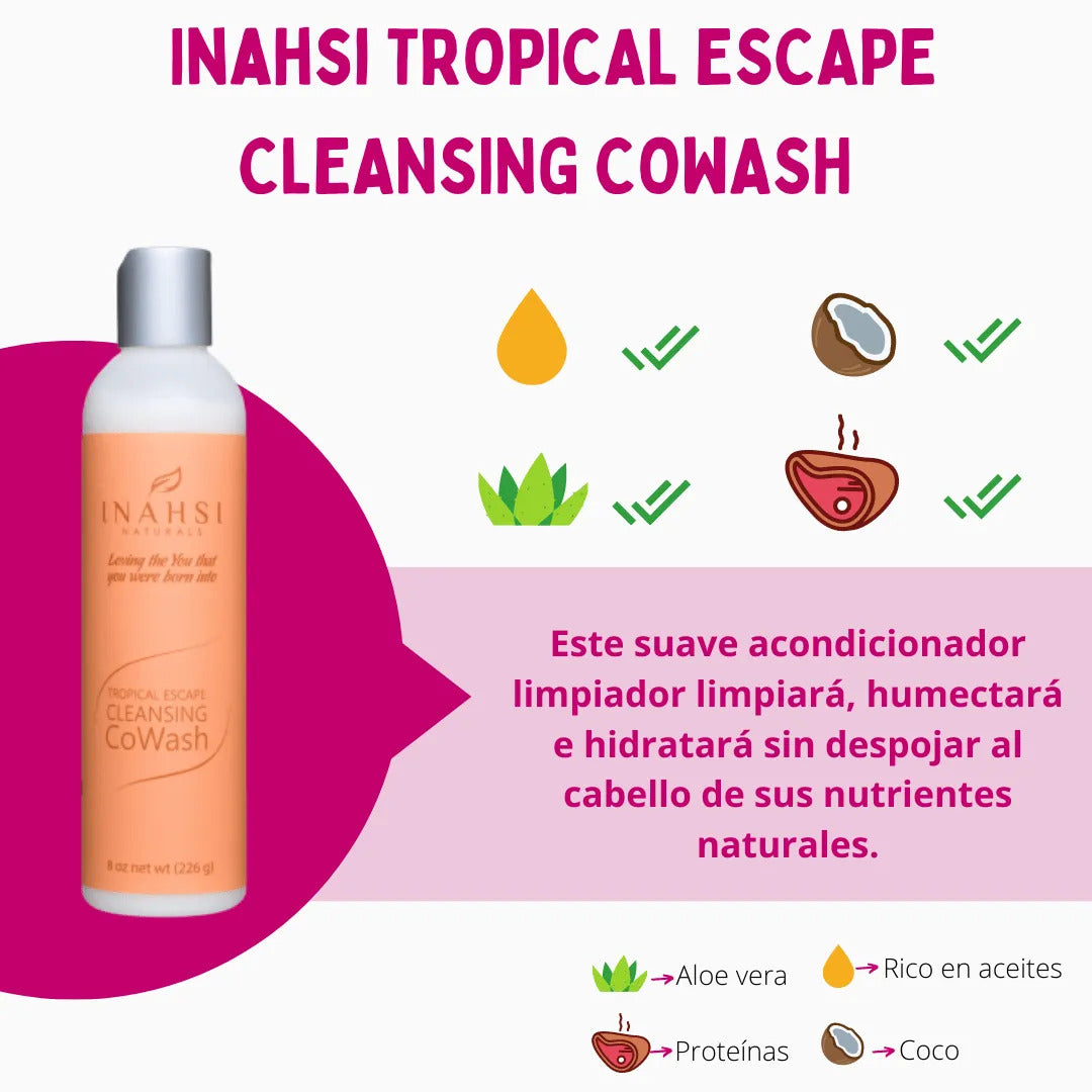 Co-wash Tropical Escape Cleansing Cowash Inahsi Naturals 226g_1