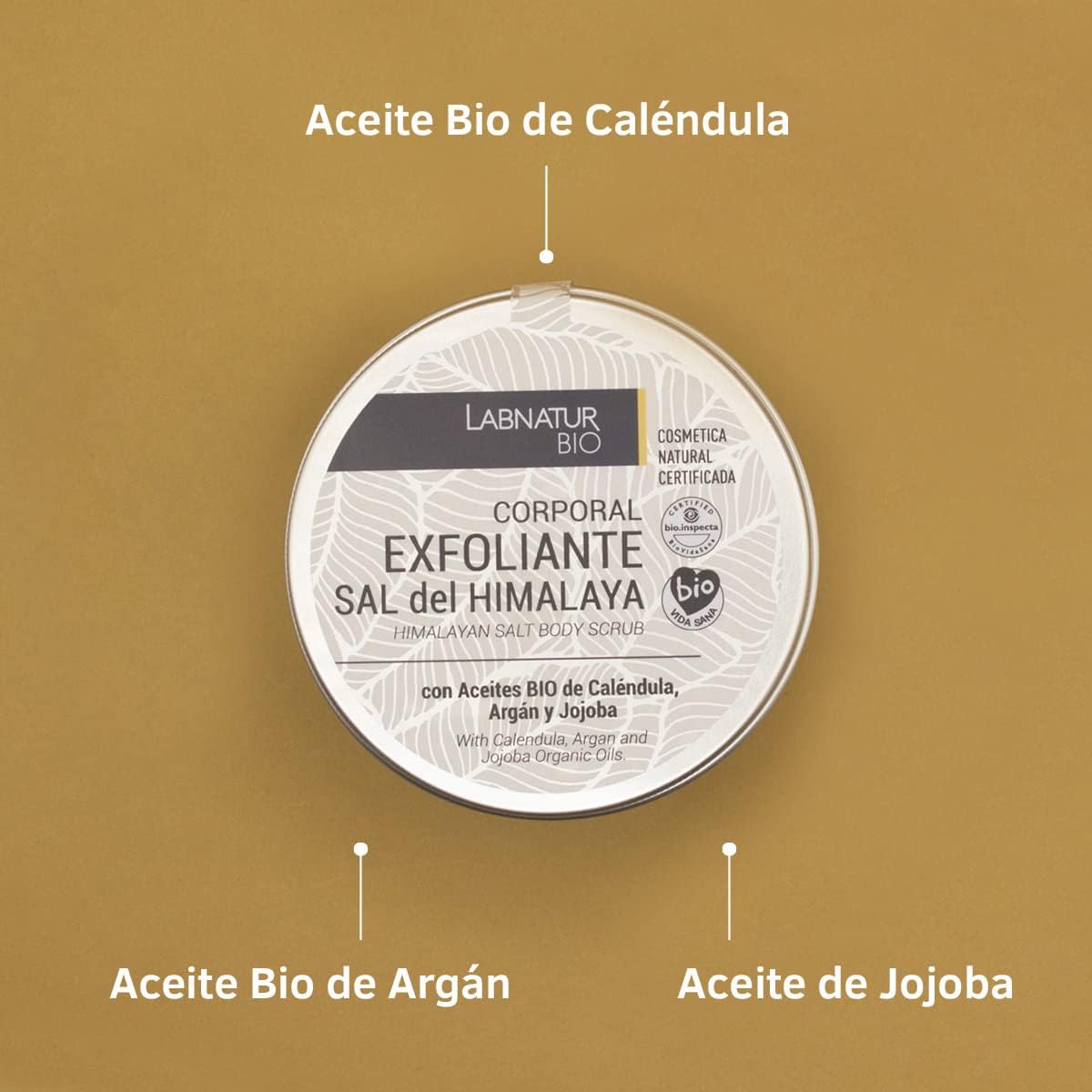 Exfoliante Corporal con Sal del Himalaya Labnatur Bio 250 g | Caléndula, Argán y Jojoba | Nutrición | Vegano_3