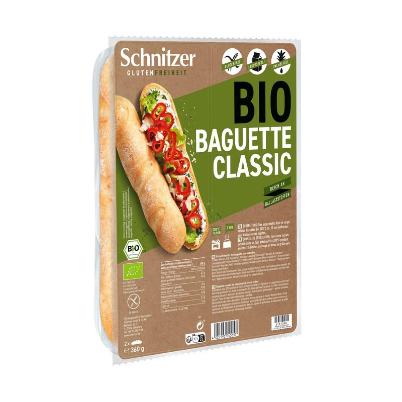 Pan baguette clásico Ecológico Sin gluten Schnitzer 360 g