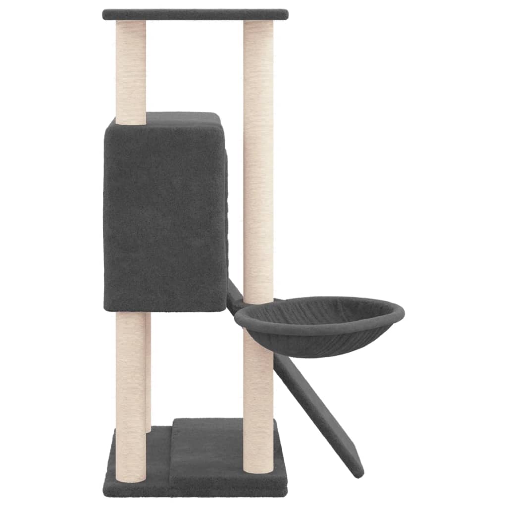 Rascador Para Gatos Con Postes De Sisal Gris Oscuro 96 Cm_3