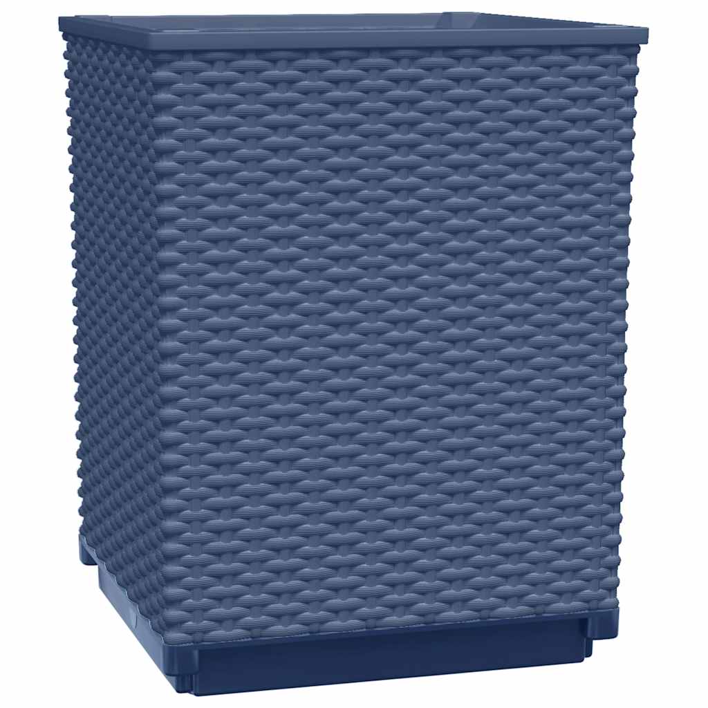 Jardineras 2 Uds Polipropileno Azul Gris 30x30x37 Cm_3