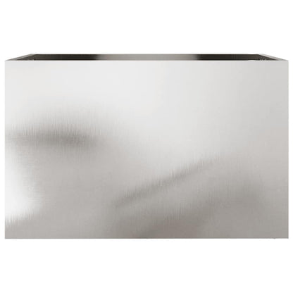 Jardinera De Acero Inoxidable Plateado 62x40x39 Cm_4