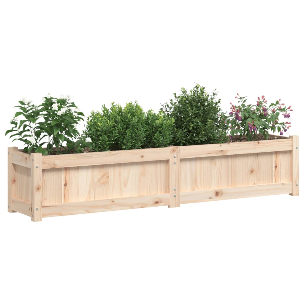 Jardinera De Madera Maciza De Pino 150x31x31 Cm_3