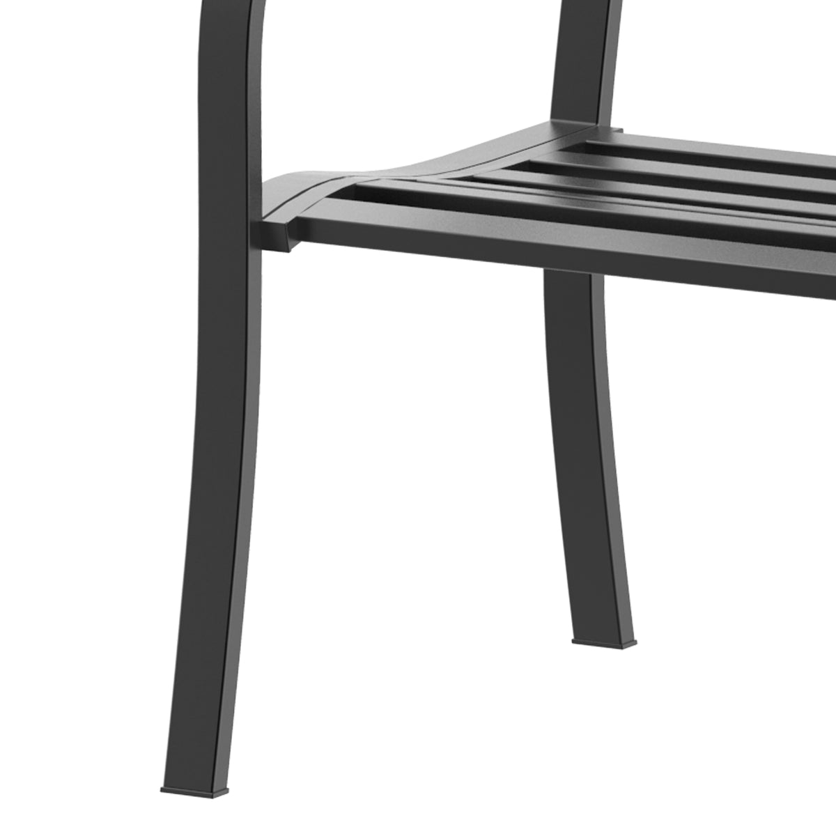 Outsunny Banco De Jardín De 2 Plazas Carga 240 Kg Para Patio 127x60x87 Cm Negro_4