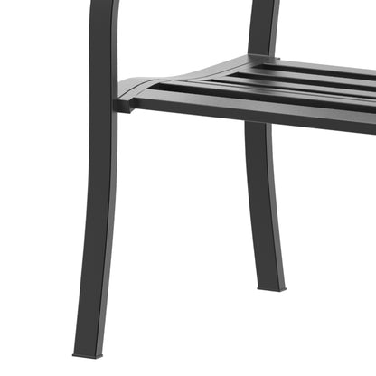 Outsunny Banco De Jardín De 2 Plazas Carga 240 Kg Para Patio 127x60x87 Cm Negro_4