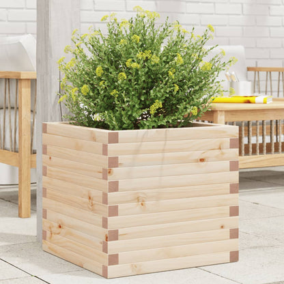 Jardinera De Madera Maciza De Pino 50x50x46 Cm_1