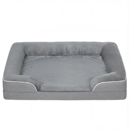 Pawhut Cama Para Perros Medianos Con Base Antideslizante 91,5x68,5x16,5 Cm Gris_1