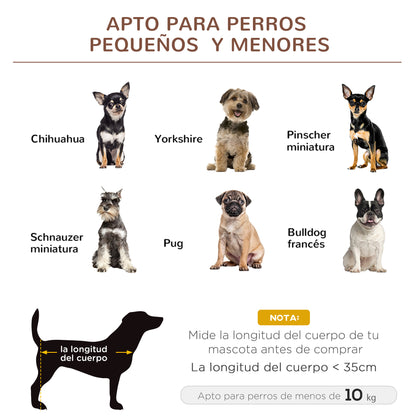 Pawhut Cama Elevada Perros Con Malla Transpirable Tela Oxford 61x46x18 Cm Marrón_3