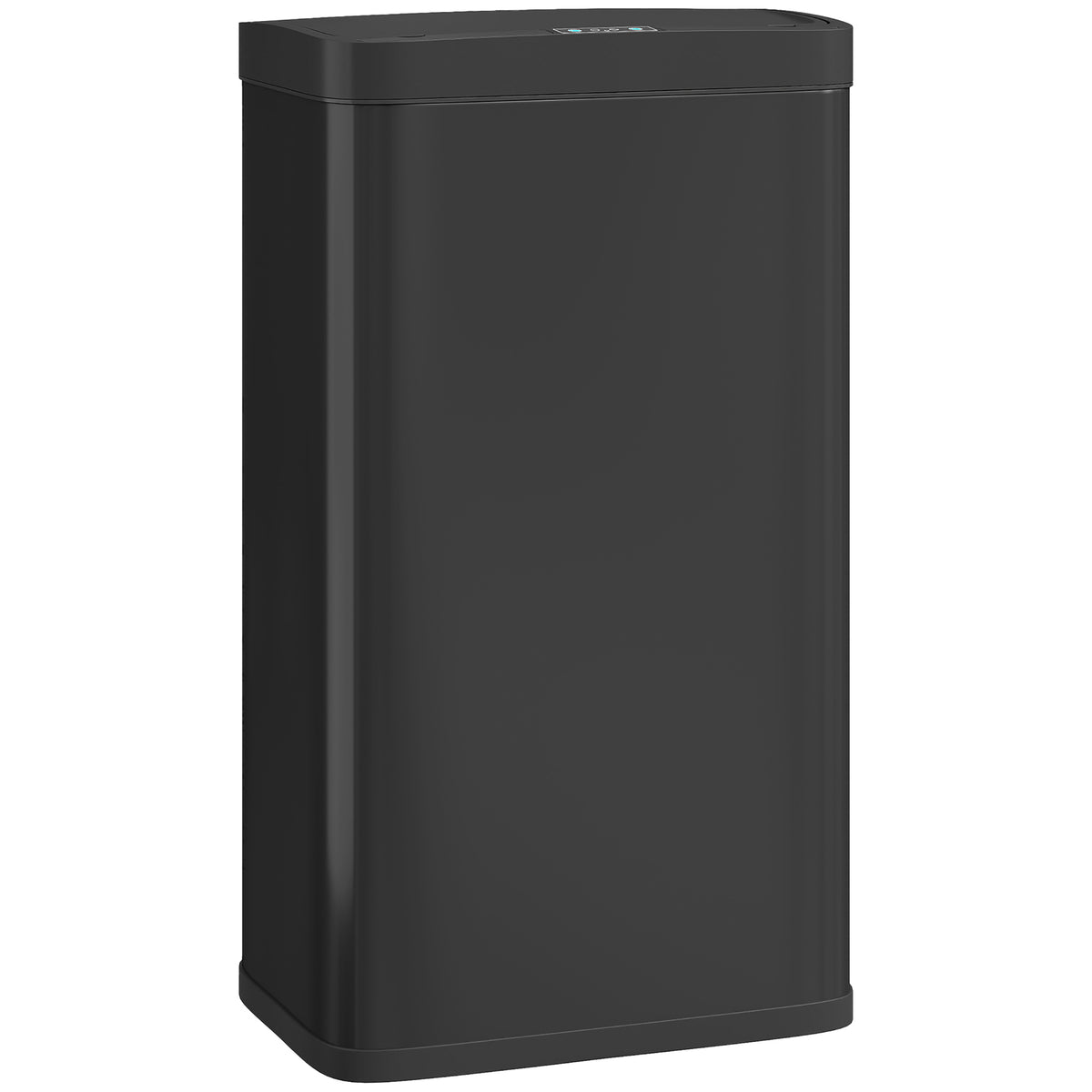 Balde De Lixo Com Sensor Homcom Plastico E Metal Preto 38x25,5x67,5 Cm_0