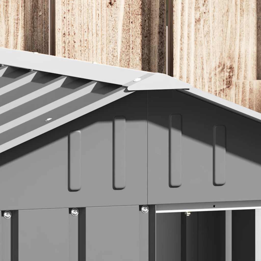 Casa Para Perros Acero Galvanizado Gris 116,5x153x81,5 Cm_3
