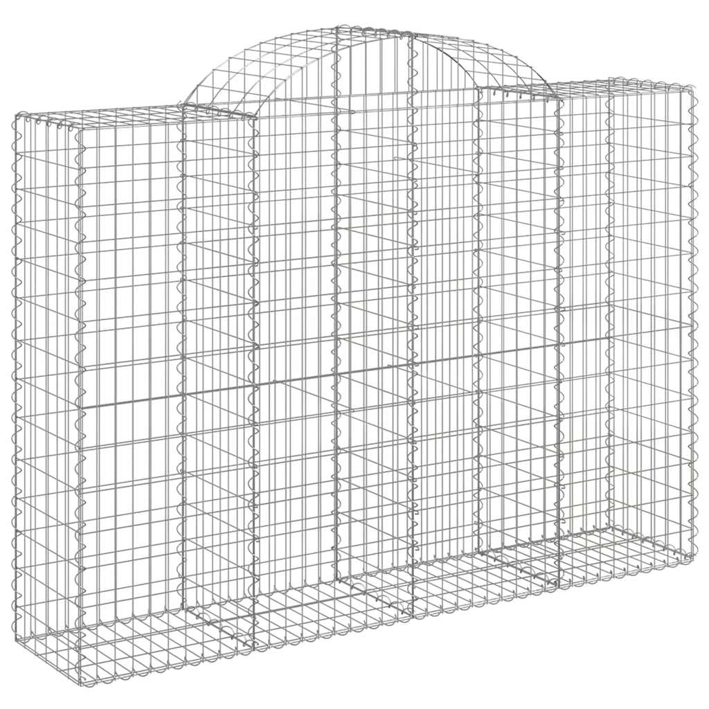 Cestas Gaviones 5 Uds Forma De Arco Hierro 200x50x140/160 Cm_2
