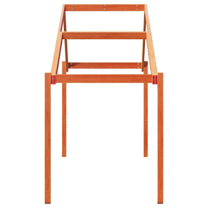 Techo De Cama Infantil Madera Maciza Marrón 203x80,5x142 Cm_4