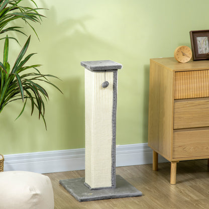 Pawhut Poste Rascador Para Gatos Altura 81 Cm Con Poste De Sisal Y Bola Colgante_1