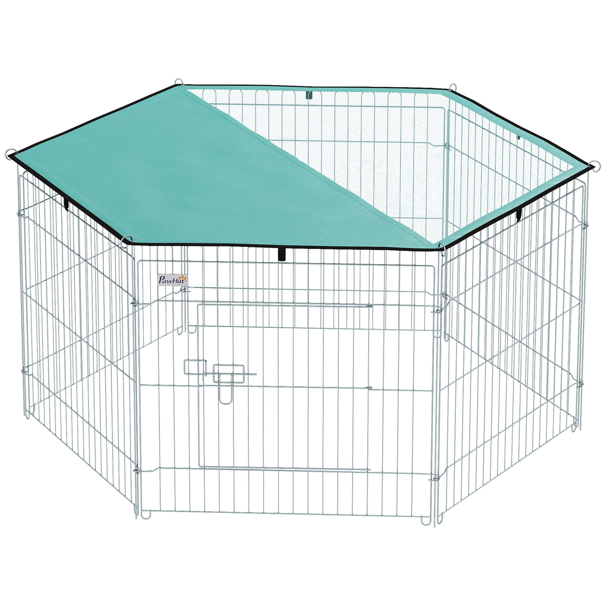 Pawhut Parque De Juegos Para Perros 6 Paneles 59x60 Cm Plegables Puerta Pestillo_0