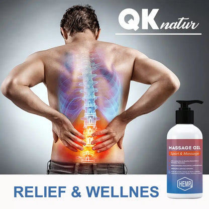 QKnatur - Aceite De Cáñamo Con Extracto De Arnica Para Masaje - 250ml - Para Dolores Musculares_1
