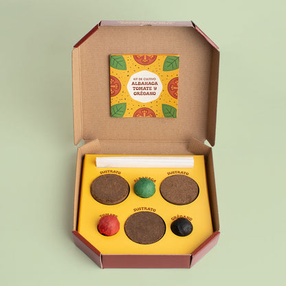 Kit Pizza Lovers – Cultiva Albahaca, Tomate y Orégano en Casa, Regalo Gourmet Original - Resetea_1