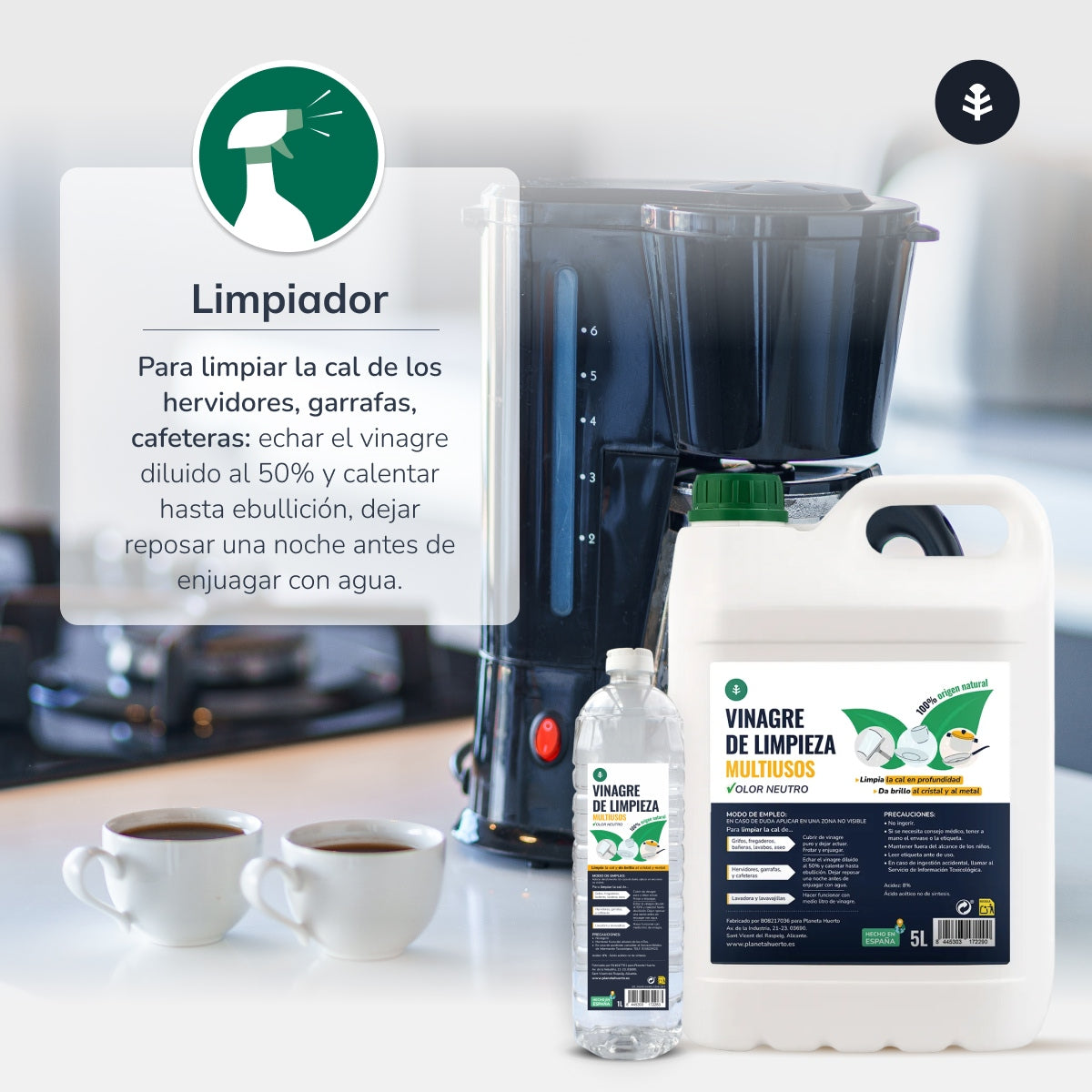 Vinagre Blanco de Limpieza Planeta Huerto 5L