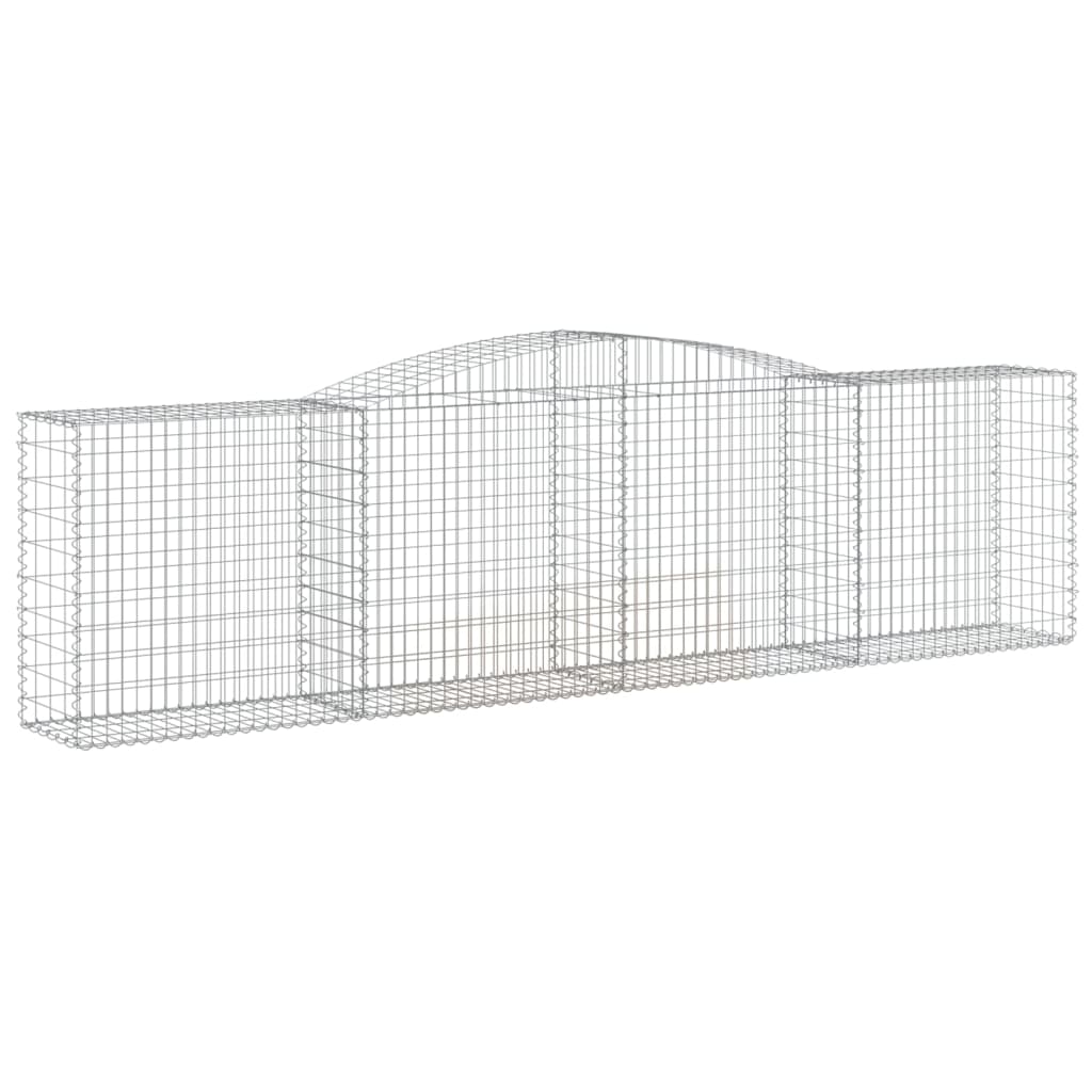 Cestas De Gaviones 4 Uds Forma De Arco Hierro 400x50x100/120 Cm_2