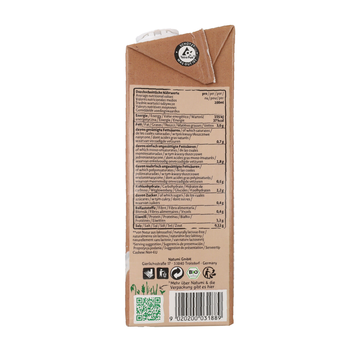 Bebida de Anacardo BIO Natumi 1L