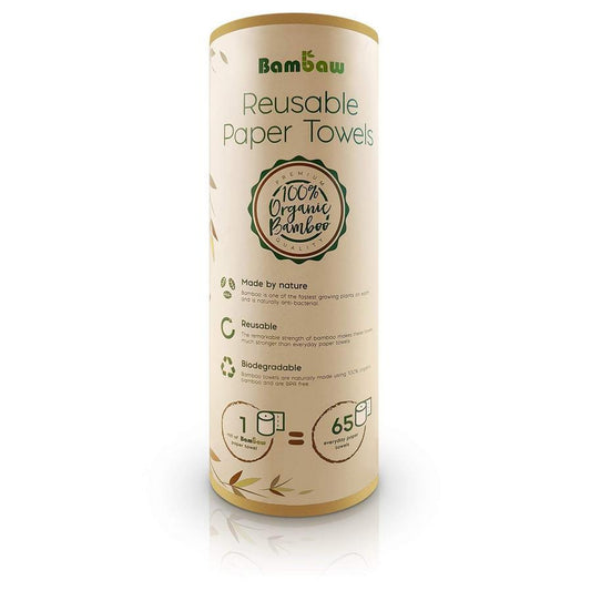 Paños de limpieza reutilizables de bambú Bambaw