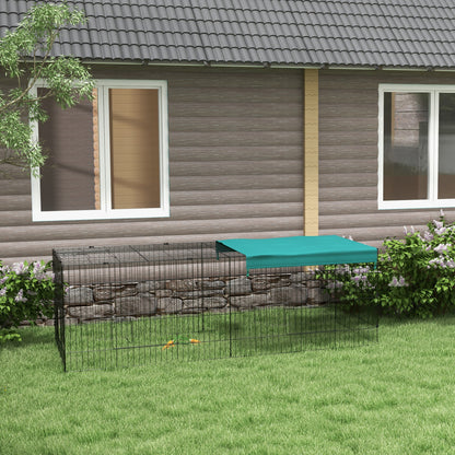 Jaula Animales Pequeños Pawhut Acero Verde 220x85x70 Cm_1