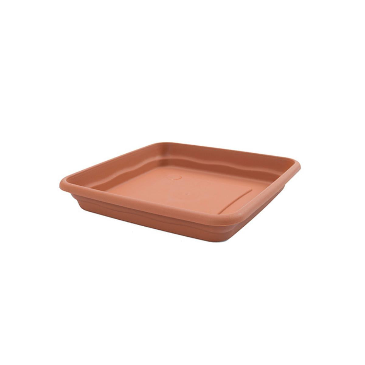 Plato maceta cuadrado terra color terracota 23 x 23 x 4