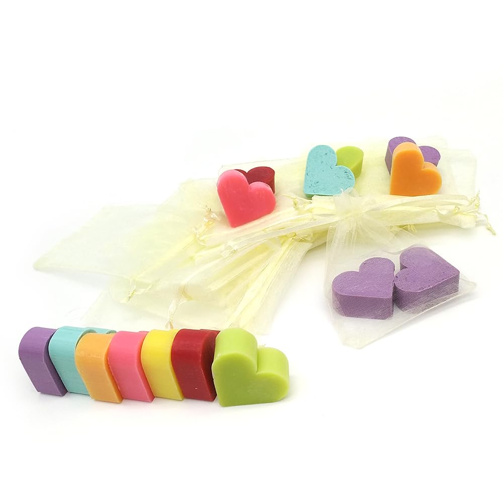 Bolsa De Organza Con 2 Jabones - Aroma Coco - Jabón De Glicerina Con Forma De Corazón - Detalle Para Invitados_4