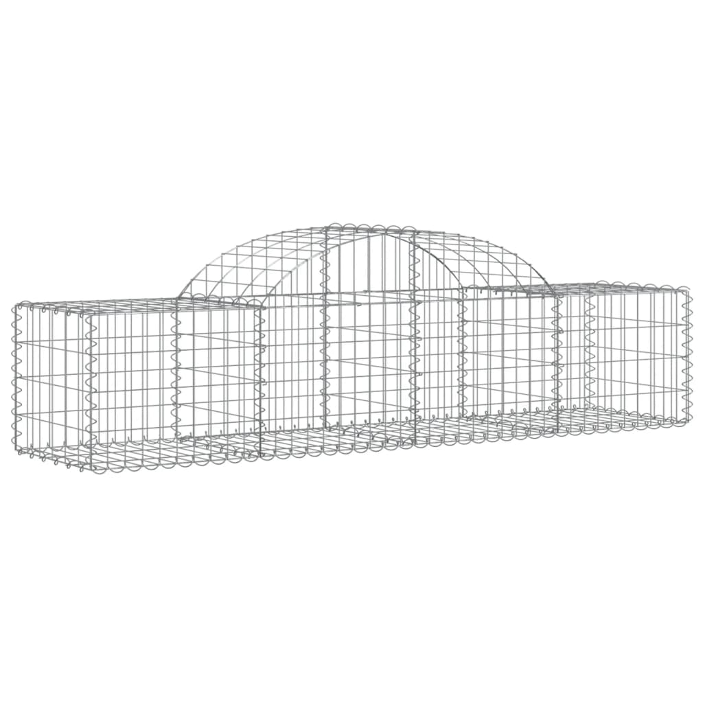 Cestas De Gaviones 18 Uds Forma De Arco Hierro 200x50x40/60 Cm_2