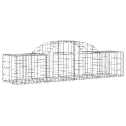 Cestas De Gaviones 2 Uds Forma De Arco Hierro 200x50x40/60 Cm_2
