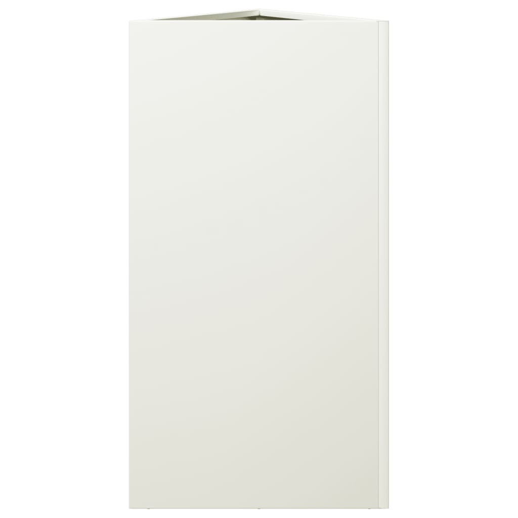 Jardinera Triangular Acero Blanco 40x34,5x75 Cm_4