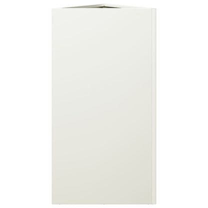 Jardinera Triangular Acero Blanco 40x34,5x75 Cm_4