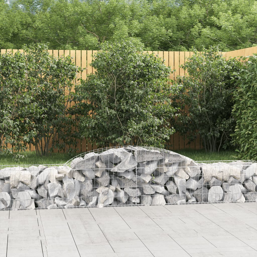 Cestas De Gaviones 17 Uds Forma De Arco Hierro 300x50x40/60 Cm_1