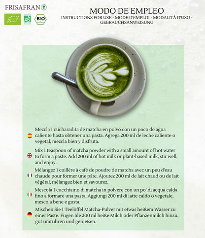 Matcha Latte Ecológico En Polvo | Calidad | Frisafran 200 G_1