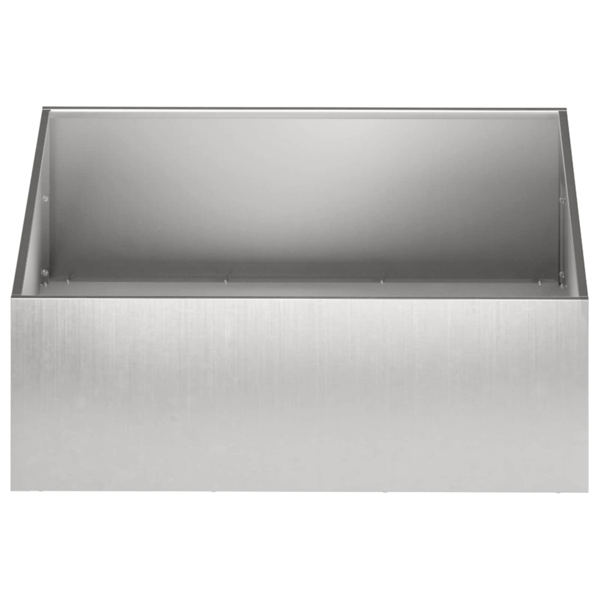 Macetero De Jardín Plateado 60 X 60 X 20 Cm Acero Inoxidable_2