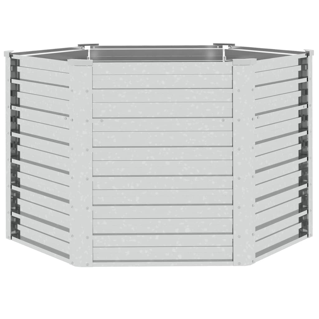 Arriate De Acero Galvanizado Plateado 129x77 Cm_2