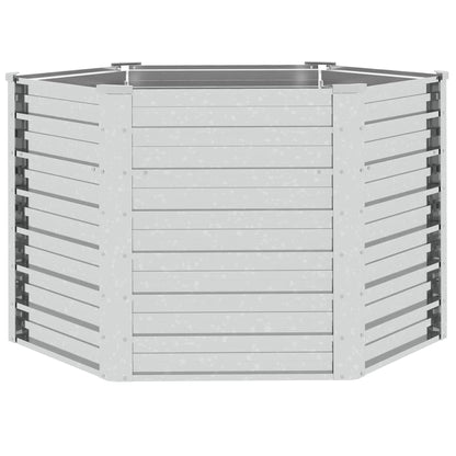 Arriate De Acero Galvanizado Plateado 129x77 Cm_2