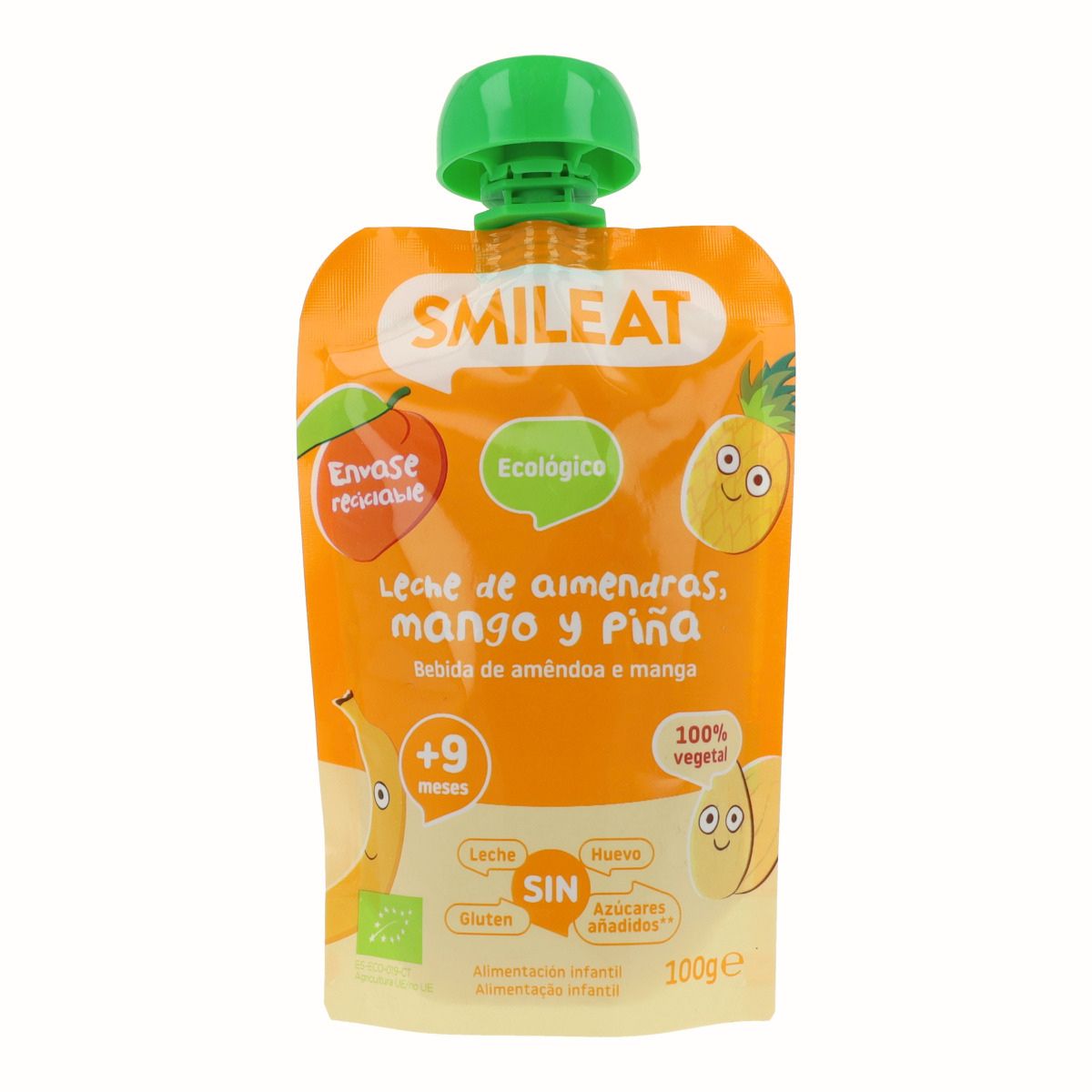 Pouch Almendra, Mango y Piña ECO Smileat, 100gr