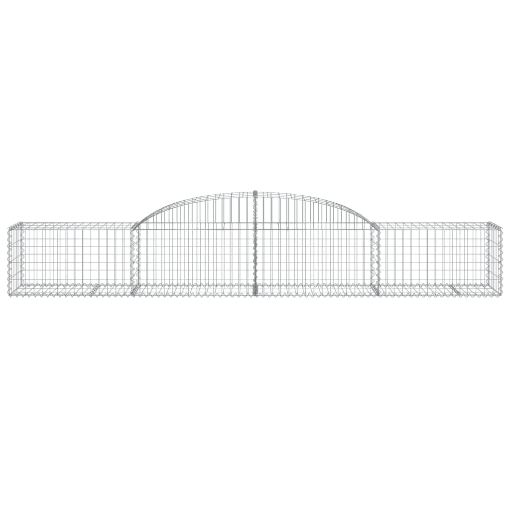 Cestas De Gaviones 12 Uds Forma De Arco Hierro 300x50x40/60 Cm_3