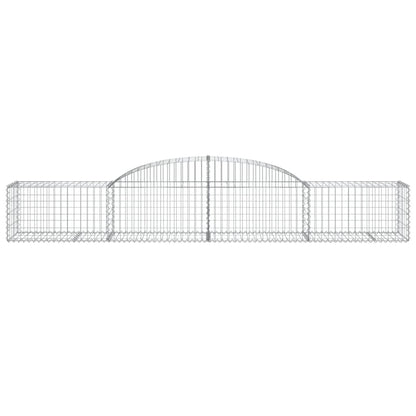 Cestas De Gaviones 9 Uds Forma De Arco Hierro 300x50x40/60 Cm_3
