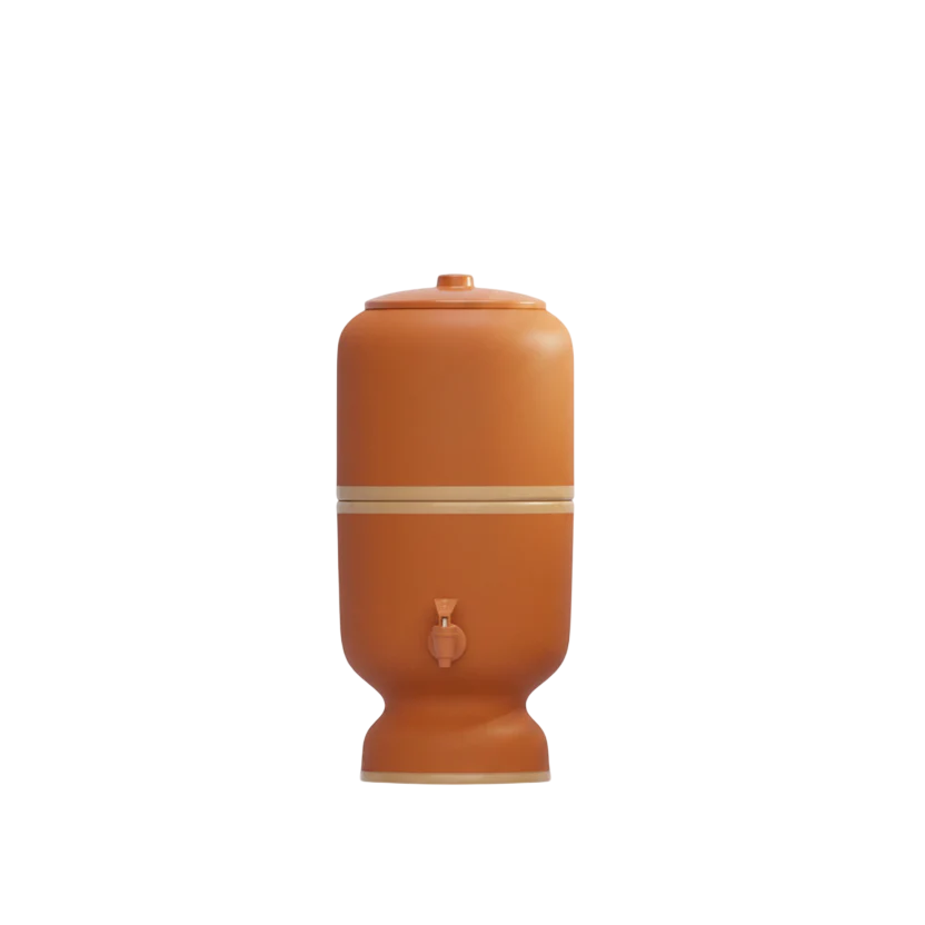 Filtro De Agua 4l. Arcilla Natural – 8l. Total (4l. Filtrados + 4l. Reserva) – 45 Cm Alto X 22 Cm Ø São João Stéfani_0
