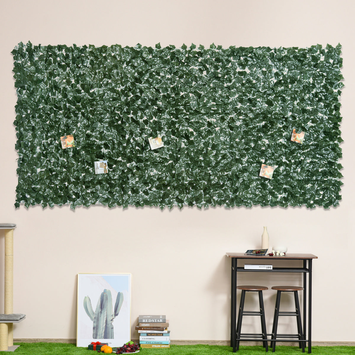 Outsunny Seto Artificial Rollo 3x1,5m Pantalla Cerca De Privacidad Balcón Valla_1
