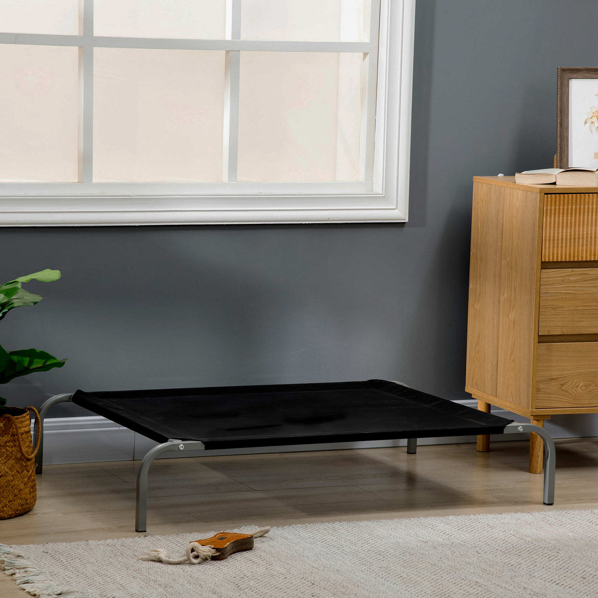 Pawhut Cama Elevada Para Mascota Cama Perro Para Dormir Viajar Exterior_1