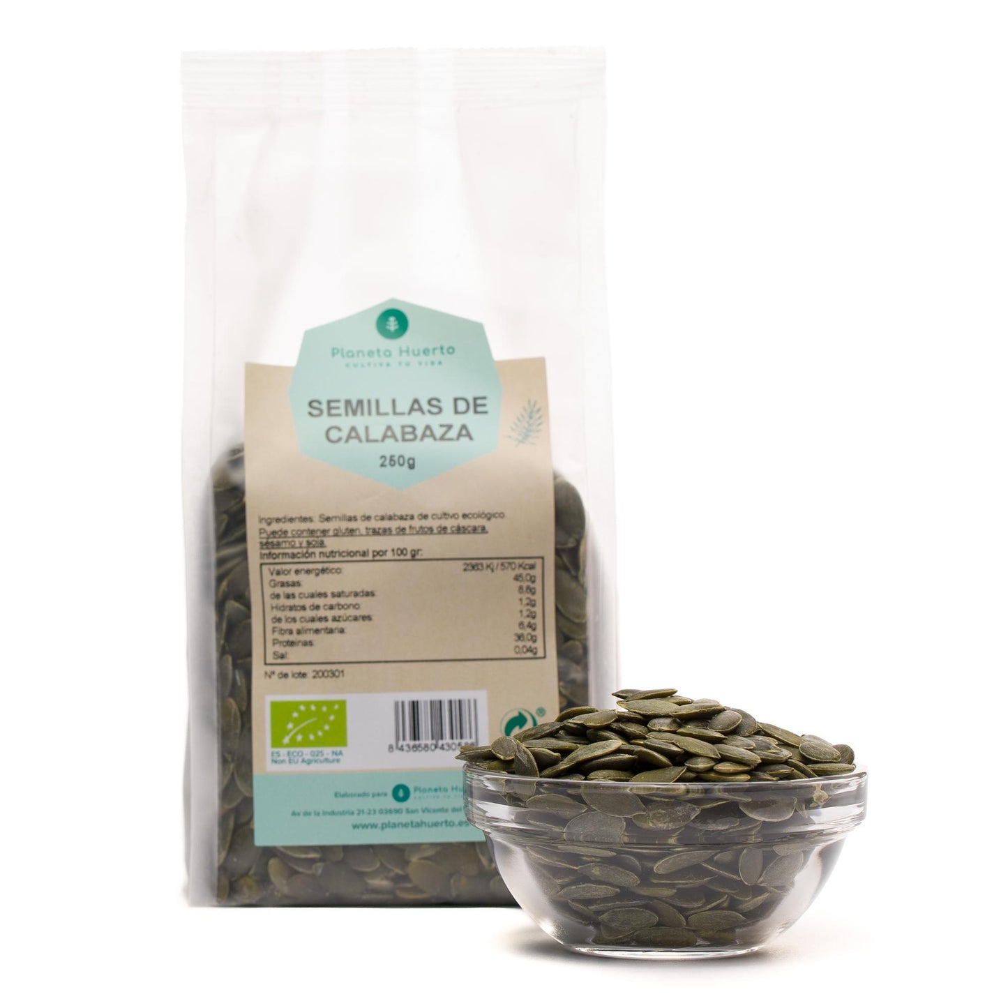 Pipas de calabaza ECO Planeta Huerto 250 g