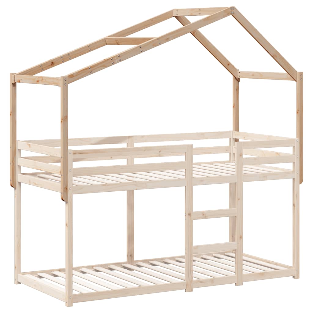 Techo De Cama Infantil Madera Maciza Pino 203x95,5x142 Cm_2