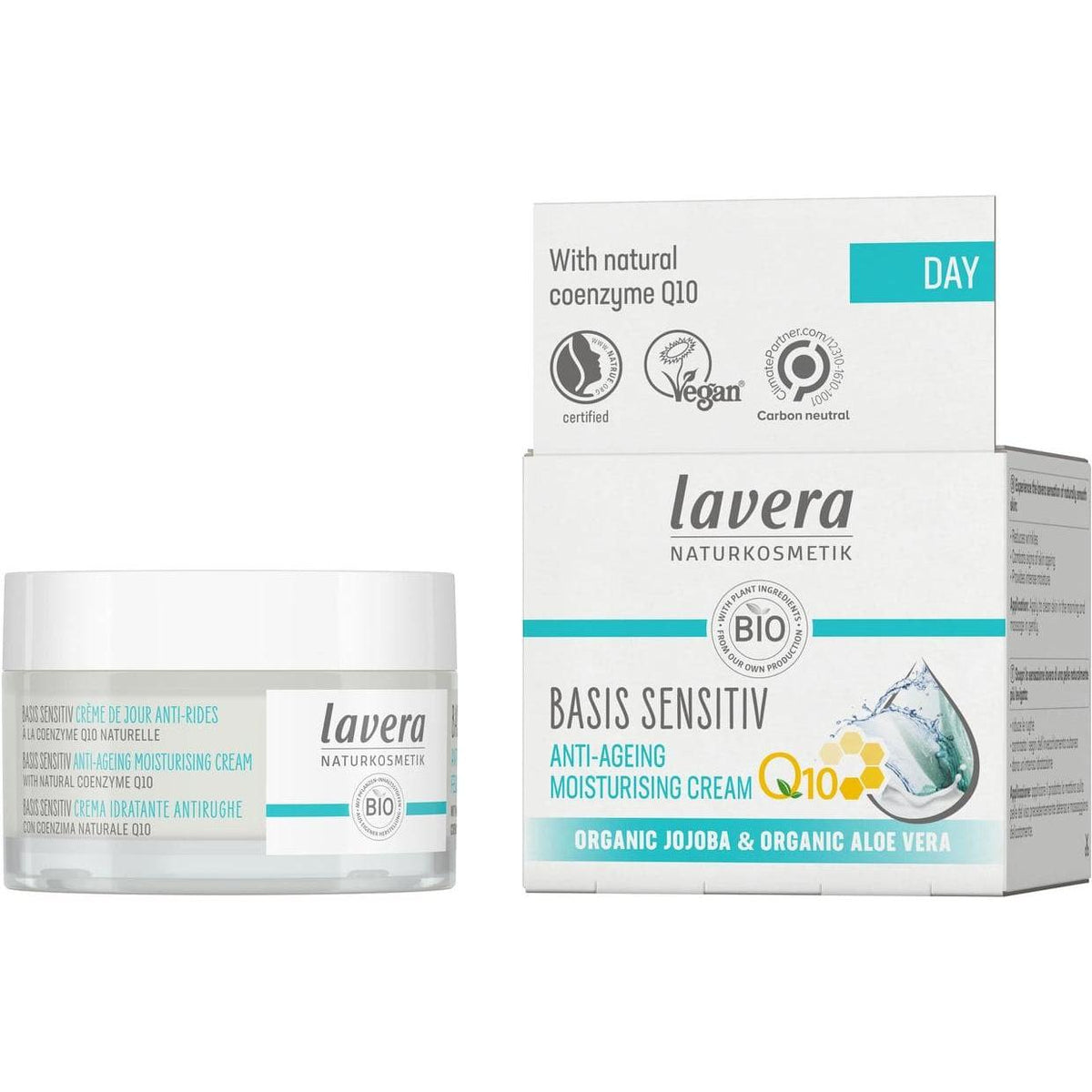 Crema día hidratante anti arrugas Q10 Lavera 50 ml