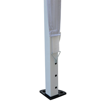 Outsunny Carpa Plegable 3x3 M Con Bolsa Altura Ajustable Blanco Plata_3