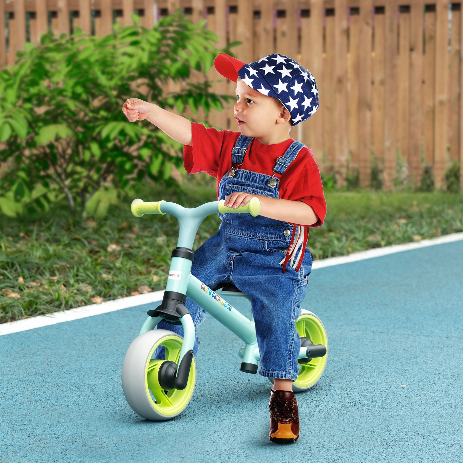 Aiyaplay Bicicleta Sin Pedales Para Niños De 18-48 Meses 66,5x34x47 Cm Verde_1