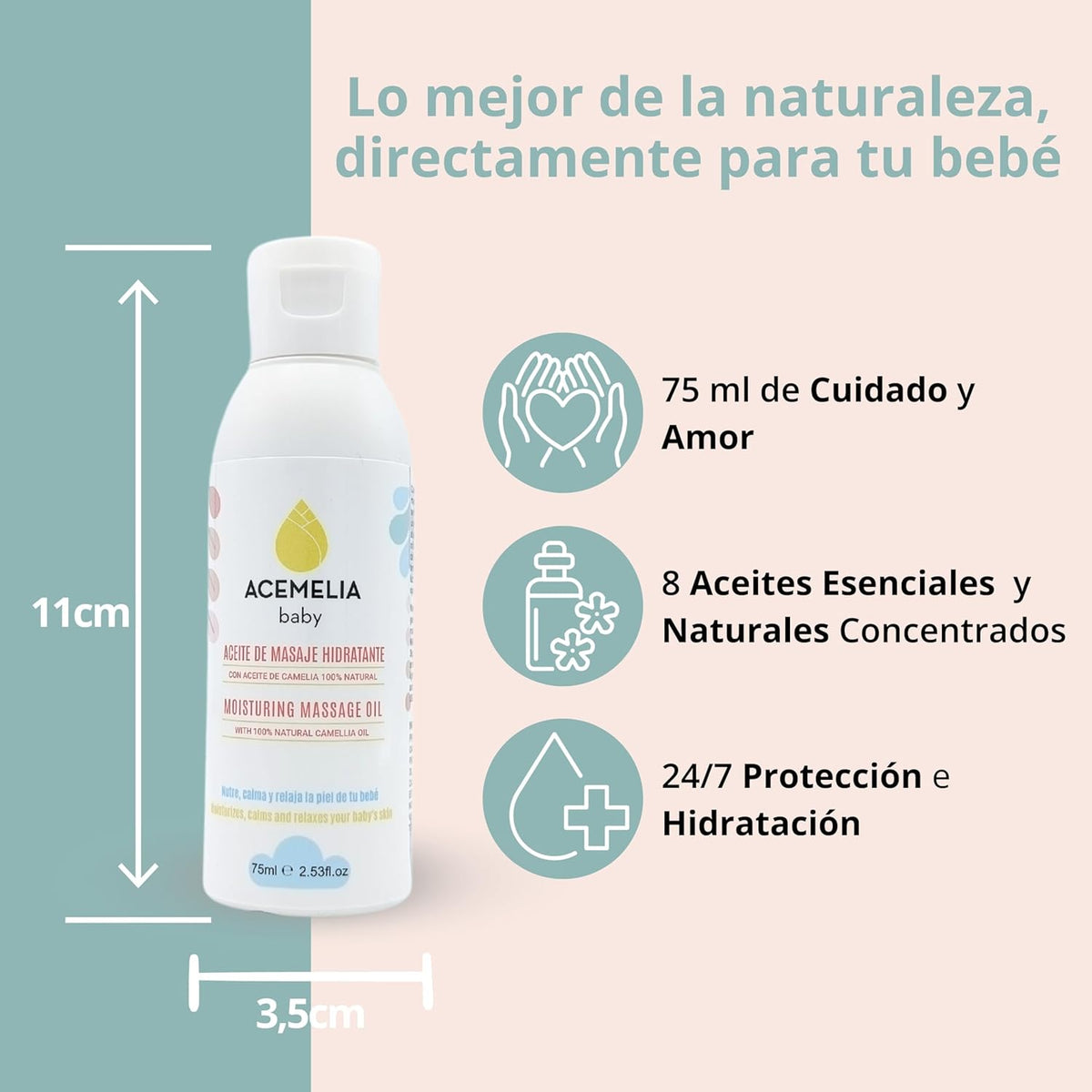 Aceite De Masaje Hidratante Para Bebés: barriguita y culito (zona pañal)_4