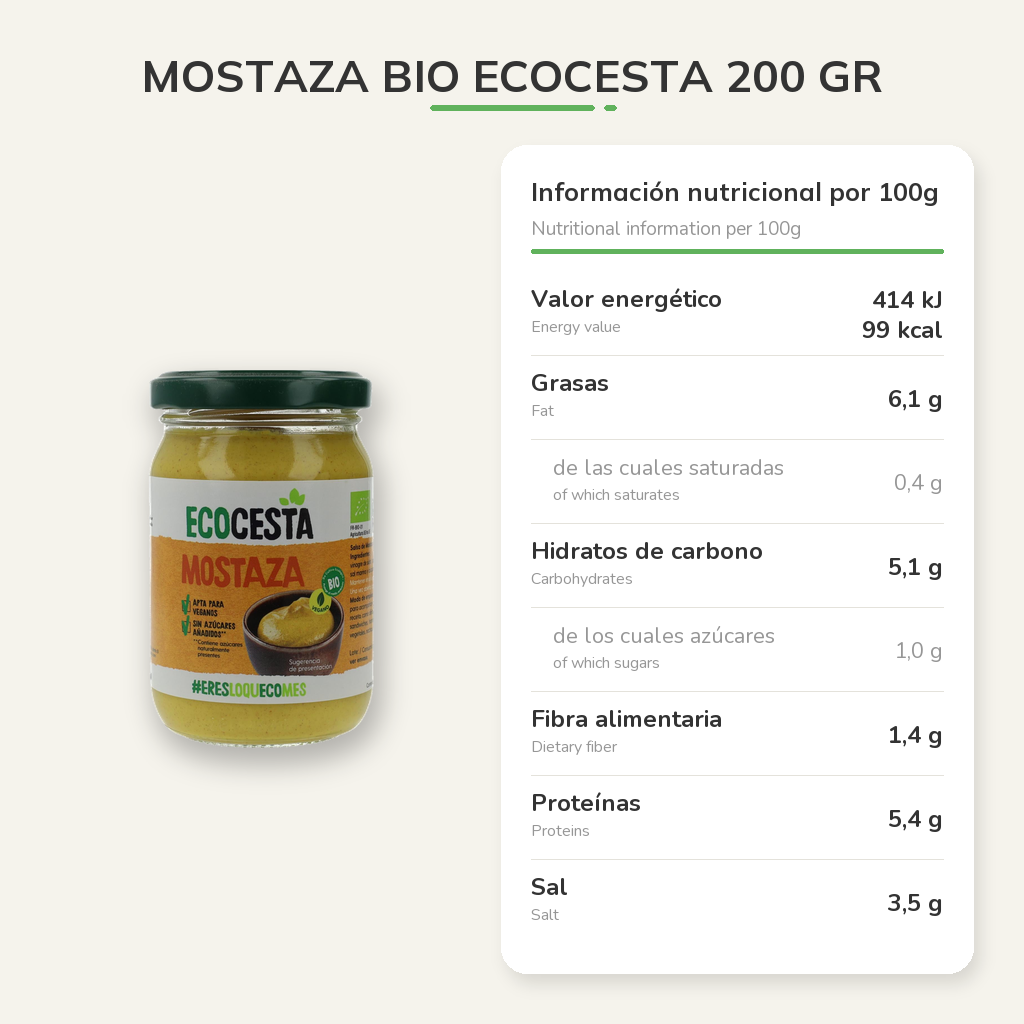Información nutricional