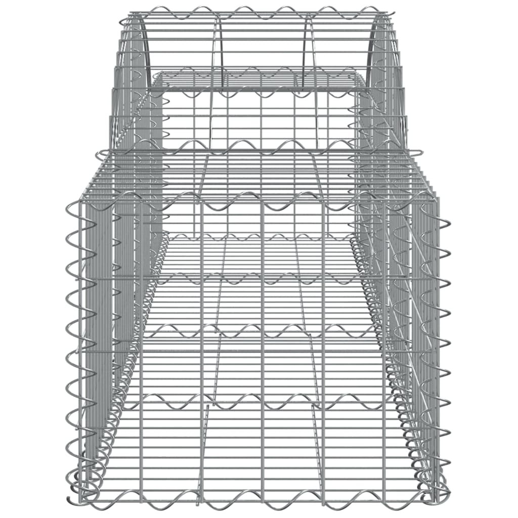 Cestas De Gaviones 7 Uds Forma De Arco Hierro 200x50x40/60 Cm_4